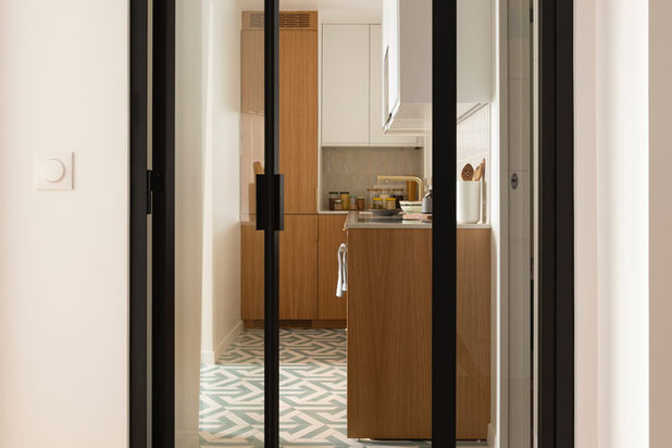 La verrière de la cuisine-renovation-appartement-Paris