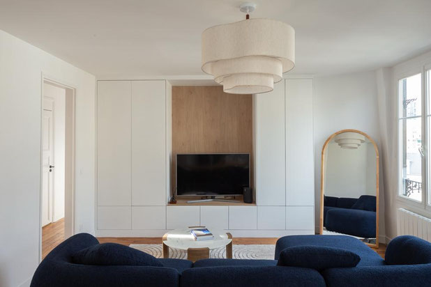Aménagement du salon-renovation-appartement-Paris