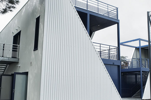 Vue de la façade principale-agrandissement_extension-equipement-Le Haillan