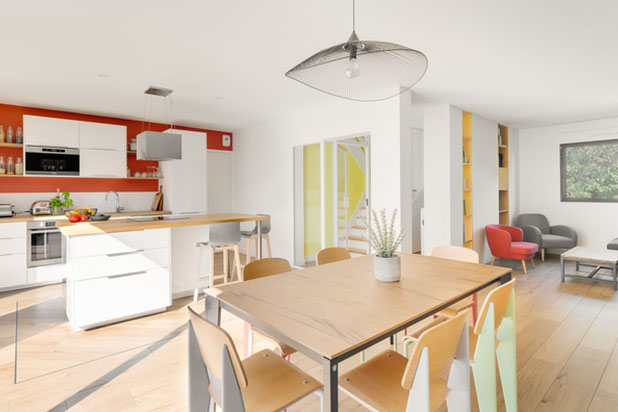 Pièce de vie-renovation-maison-Nantes