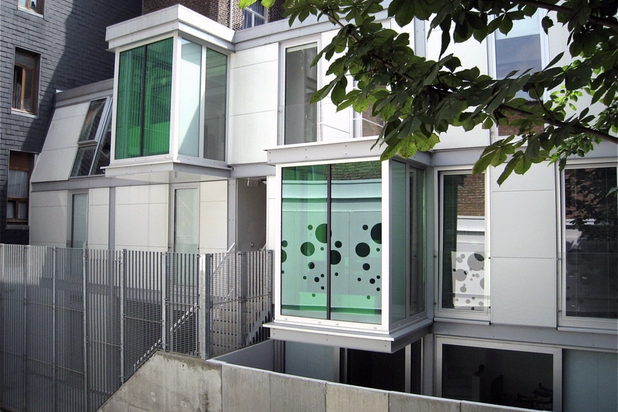 Façade intérieure d'îlot - Logements-construction-immeuble-Bruxelles