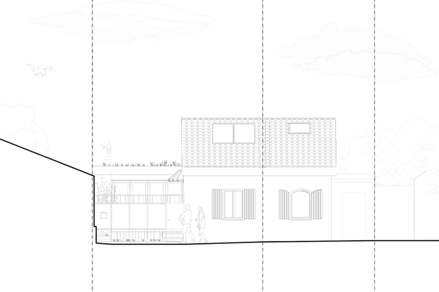 Façade Impasse-agrandissement_extension-maison-Marseille