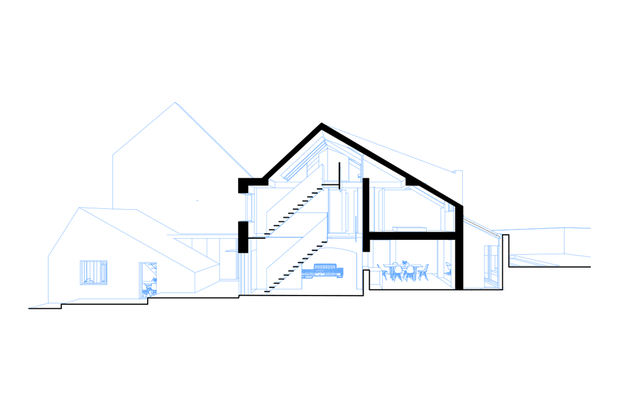 Coupe perspective-renovation-maison-Bruxelles