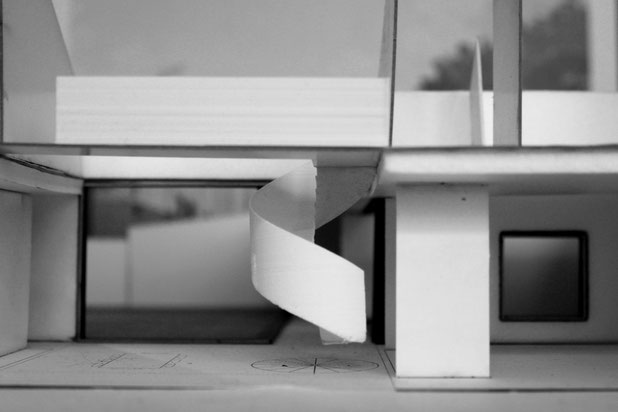 Maquette - double hauteur du salon-construction-maison-Sambreville