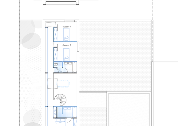Plan R+1 et coupe-construction-maison-Sambreville