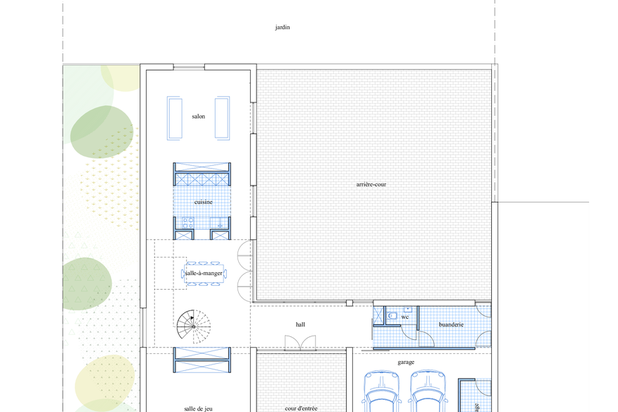 Plan RDC-construction-maison-Sambreville