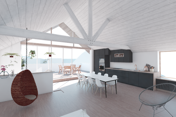 Loft dernier étage-surelevation-maison-Rennes
