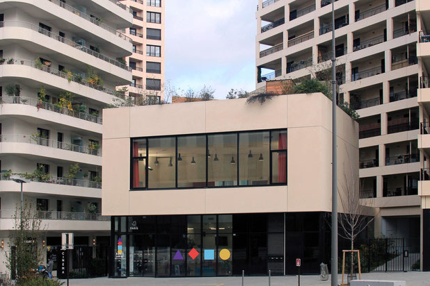 Vue extérieure-construction-immeuble-Paris