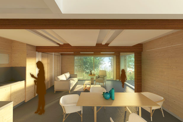 Un espace commun - regroupement des tribus-construction-logement-Rives-du-Couesnon