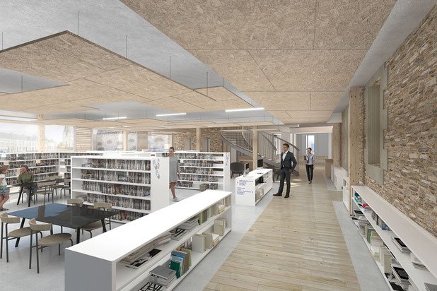 Une médiathèque-rehabilitation-equipement-Brech