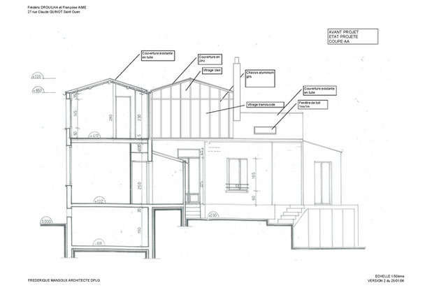 Coupe projet-agrandissement_extension-maison-Saint-Ouen-sur-Seine