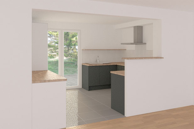Cuisine-agrandissement_extension-maison-Trégunc