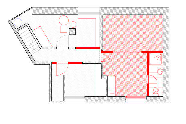 Plan existant N-1-renovation-maison-Noisy-sur-École