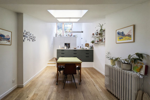 Photographie de la salle à manger vers la cuisine-renovation-maison-Dieulefit