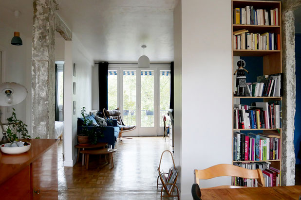 Photographie du séjour-renovation-appartement-Pantin