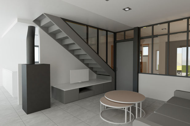 vue intérieure-construction-maison-Pontchâteau