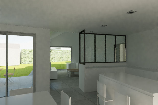 Vue intérieure-construction-maison-Séné