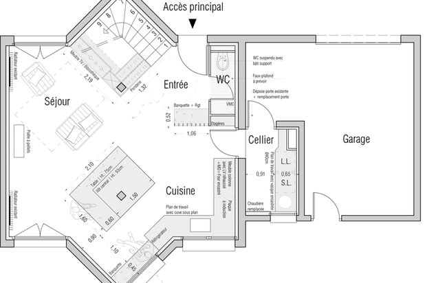 Plan rez-de-chaussée APRES-renovation-maison-Rennes