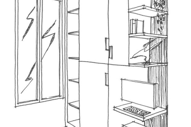 Croquis agencement-renovation-appartement-Montrouge