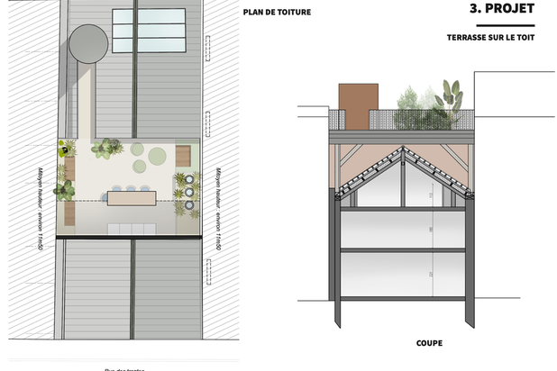 coupe et toiture-surelevation-atelier_loft-Rennes