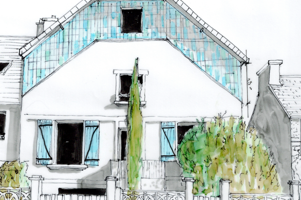 Option 1-surelevation-maison-Lorient