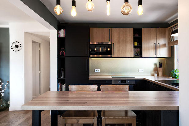 Cuisine ouverte-renovation-appartement-Cachan