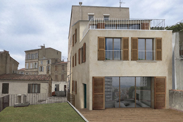 Perspective du projet-agrandissement_extension-surelevation-Marseille