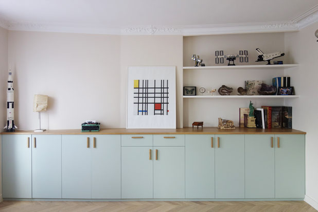Salle à manger - menuiserie sur mesure-renovation-appartement-Paris