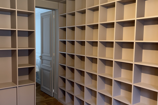 La bibliothèque (chantier)-renovation-appartement-Paris