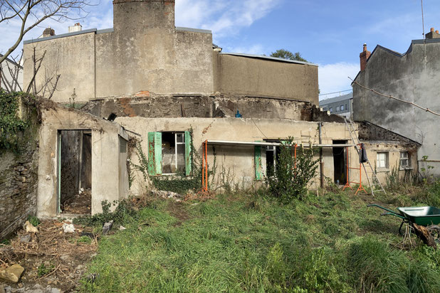 En chantier-surelevation-maison-Nantes