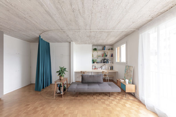 vue du séjour-renovation-logement-Paris