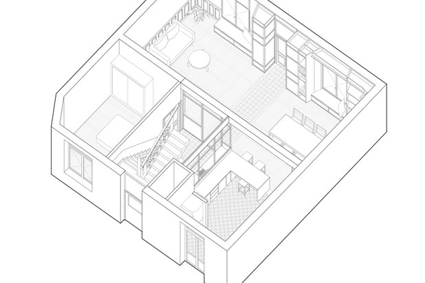 Axonométrie du projet-renovation-maison-Sartrouville