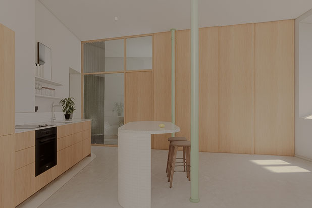 Espace principal vers chambres-renovation-appartement-Montreuil