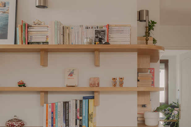 Bibliothèque sur mesure-renovation-appartement-Paris