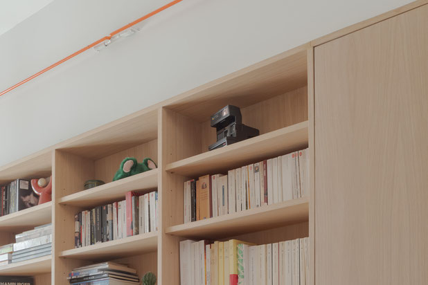 Détail de la bibliothèque-renovation-appartement-Paris