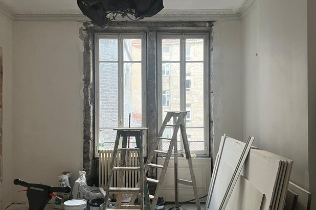 Chantier - Cuisine/Salle à manger-renovation-appartement-Saint-Étienne
