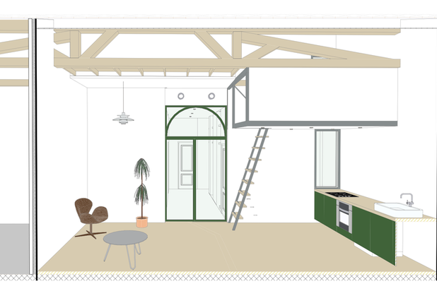 Coupe perspective-renovation-appartement-Bordeaux