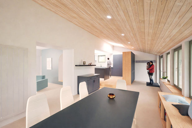 Vue dans la véranda-renovation-maison-Polignac