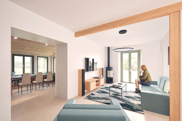 Vue dans le séjour-renovation-maison-Polignac