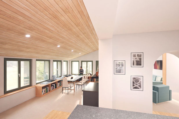 Vue de la cuisine-renovation-maison-Polignac