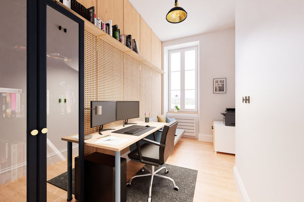 Vue du bureau-amenagement-appartement-Chadrac