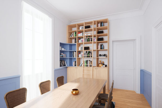 Bibliothèque la Greffe, modèle 3D-amenagement-appartement-Chadrac