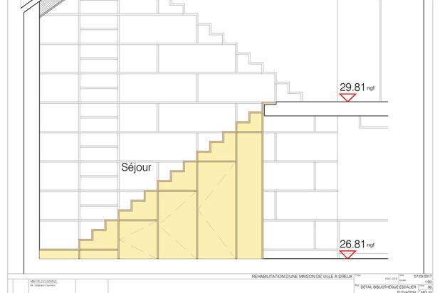 Détail Escalier-rehabilitation-immeuble-Dreux