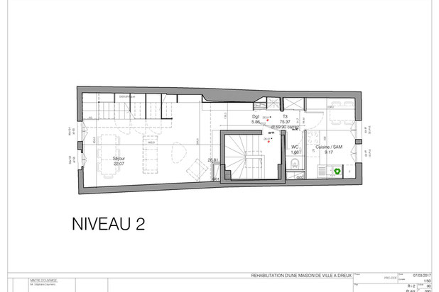 Plan R+2-rehabilitation-immeuble-Dreux
