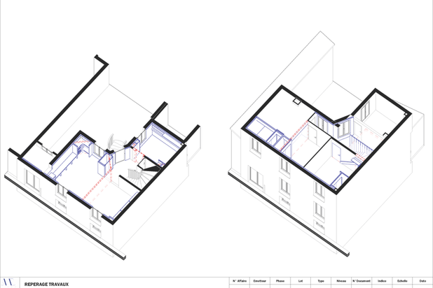 Axonométries 1-surelevation-maison-Paris