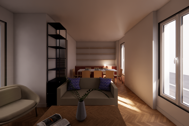 Séjour 2-surelevation-maison-Paris