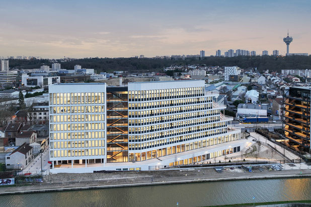 Façade Canal-construction-bureaux-Bobigny