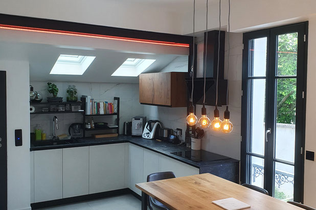 Salle à manger et cuisine-renovation-maison-Saint-Cloud