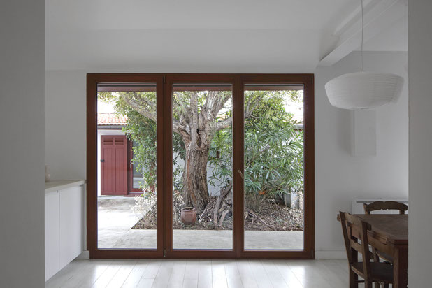 vue de la salle à manger-rehabilitation-maison-Arcachon