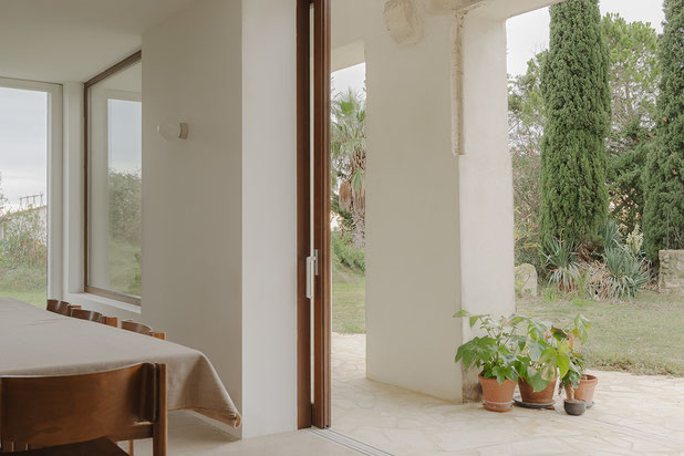 vue du patio climatique-rehabilitation-maison-Arles
